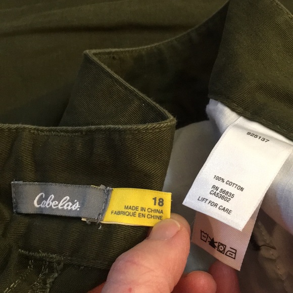 CABELAS army green trouser pant, size 18 - Picture 8 of 8